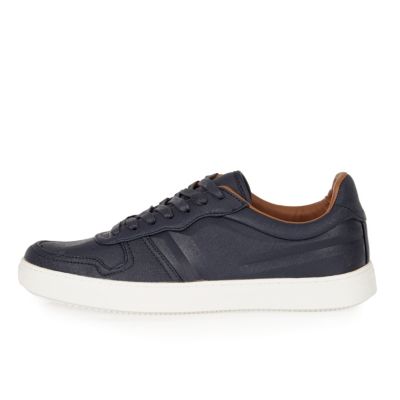 Navy lace-up trainers